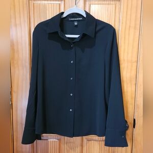Ellen Tracy Company Dressy Button-Down Black Size 8